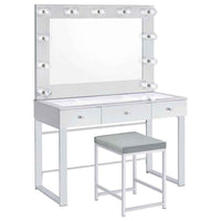 Umbridge Upholstered Square Padded Cushion Vanity Stool