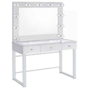 Umbridge 3-drawer Vanity Set with Lighting Chrome and White