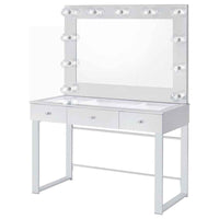 Umbridge 3-drawer Vanity Set with Lighting Chrome and White