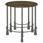 Home & Sleep Outlet - Deja 3-piece Round Nesting Table Set Natural and Gunmetal