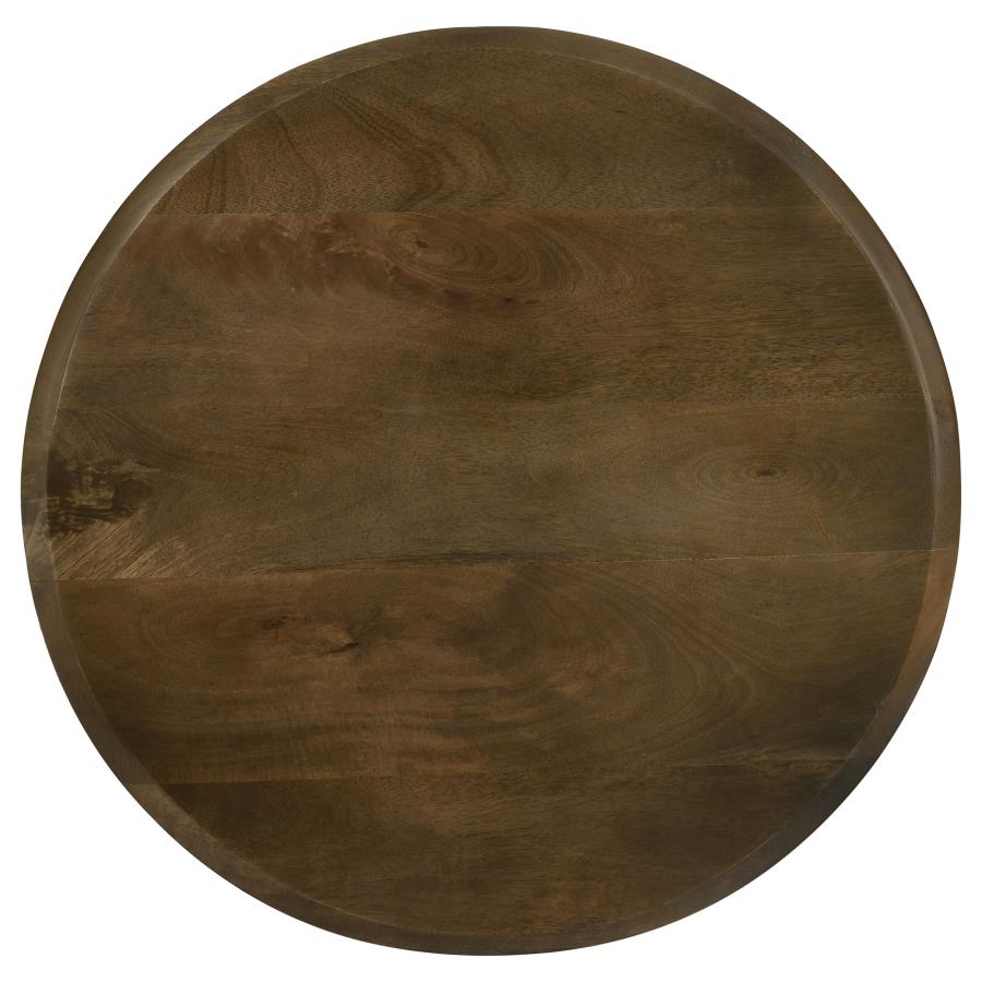 Home & Sleep Outlet - Deja 3-piece Round Nesting Table Set Natural and Gunmetal