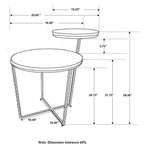 Home & Sleep Outlet - Yael Round Mango Wood Accent Side Table Natural and Gunmetal