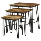 Home & Sleep Outlet - Nayeli 3-piece Solid Sheesham Wood Nesting Tables Natural