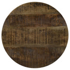 Home & Sleep Outlet - Aurora Round Drum Base Accent Side Table Natural and Black