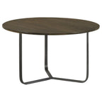 Home & Sleep Outlet - Yaritza Round Mango Wood Coffee Table Natural and Gunmetal