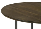 Home & Sleep Outlet - Yaritza Round Mango Wood Coffee Table Natural and Gunmetal