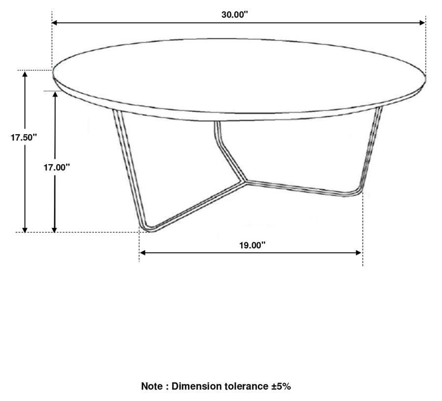Home & Sleep Outlet - Yaritza Round Mango Wood Coffee Table Natural and Gunmetal
