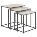 Home & Sleep Outlet - Medora 3-piece Marble Top Nesting Table Set White