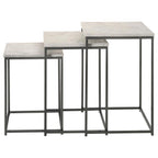 Home & Sleep Outlet - Medora 3-piece Marble Top Nesting Table Set White