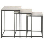 Home & Sleep Outlet - Medora 3-piece Marble Top Nesting Table Set White