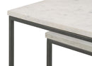 Medora 3-piece Marble Top Nesting Table Set White