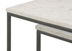 Home & Sleep Outlet - Medora 3-piece Marble Top Nesting Table Set White