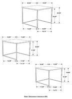 Home & Sleep Outlet - Medora 3-piece Marble Top Nesting Table Set White