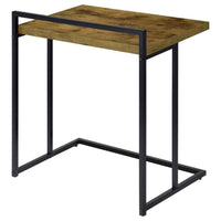 Dani Rectangular C-Shaped Sofa Side Table Rustic Nutmeg