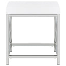 Eliza Vanity Set with Lighting & Stool White and Chrome