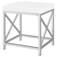 Eliza Vanity Set with Lighting & Stool White and Chrome