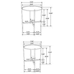 Home & Sleep Outlet - Malka 2-piece Round Wood Nesting Table Dark Brown and Gold