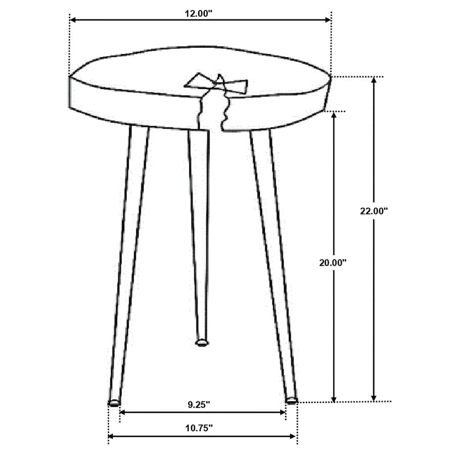 Home & Sleep Outlet - Keith Round Solid Tree Trunk Side Table Natural and Black