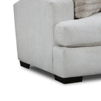 Mondo-LHF-Loveseat-in-Chi-Chi-Straw/Hush-Parchment-with-2-Pillows