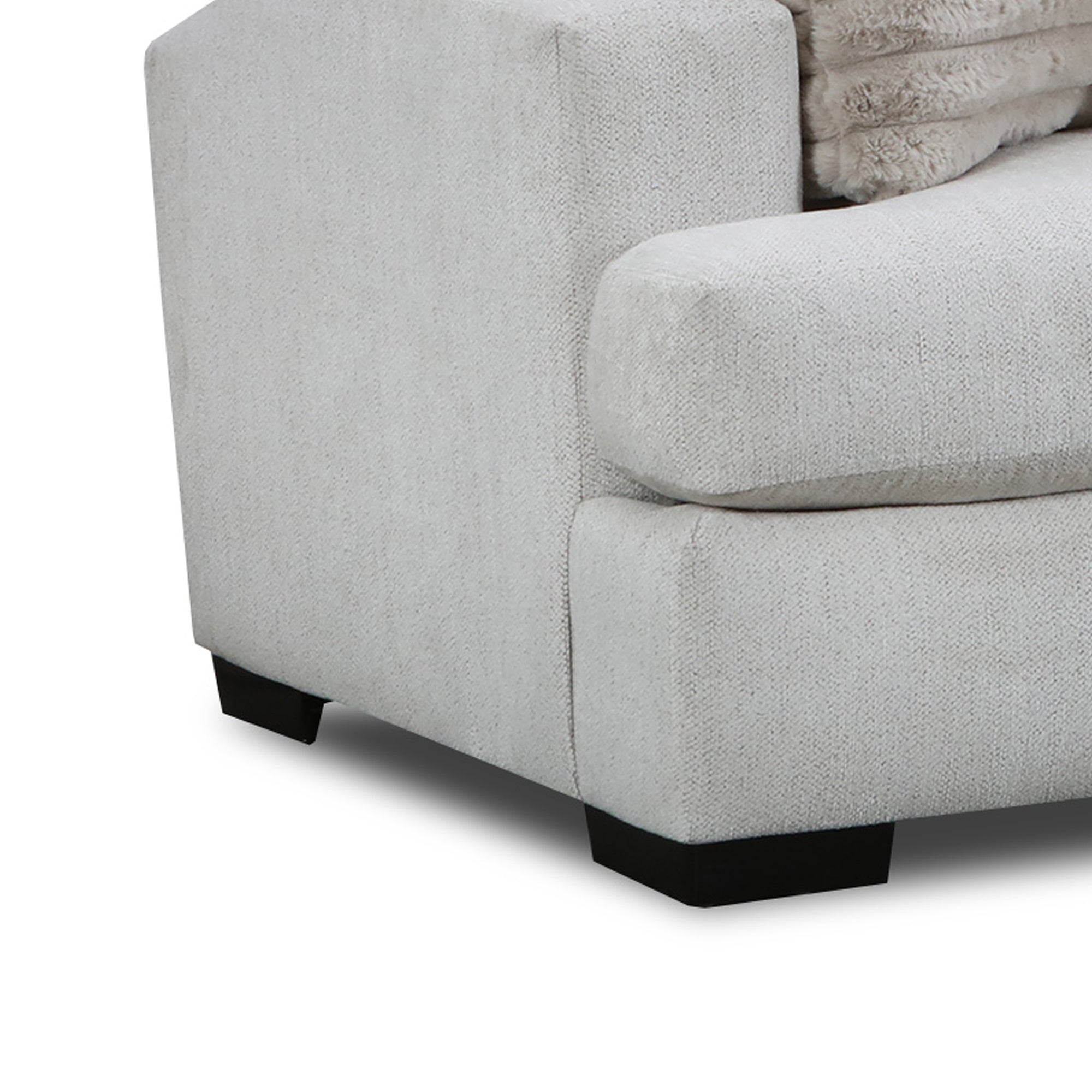 Mondo-LHF-Loveseat-in-Chi-Chi-Straw/Hush-Parchment-with-2-Pillows