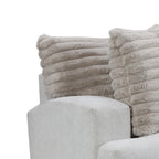 Mondo-LHF-Loveseat-in-Chi-Chi-Straw/Hush-Parchment-with-2-Pillows