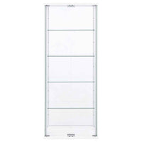 Delphinium 4-Shelf Clear Glass Curio Display Cabinet White
