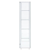 Delphinium 4-Shelf Clear Glass Curio Display Cabinet White