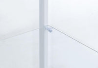 Delphinium 4-Shelf Clear Glass Curio Display Cabinet White