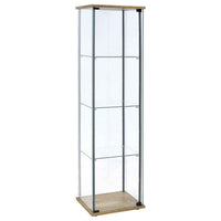 Bellatrix 3-shelf Clear Glass Curio Cabinet Mango
