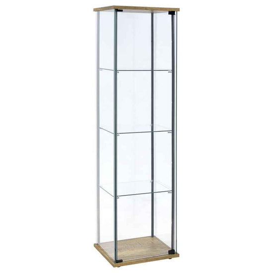 Bellatrix 3-shelf Clear Glass Curio Cabinet Mango
