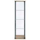 Bellatrix 3-shelf Clear Glass Curio Cabinet Mango