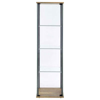 Bellatrix 3-shelf Clear Glass Curio Cabinet Mango