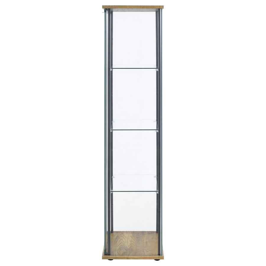 Bellatrix 3-shelf Clear Glass Curio Cabinet Mango