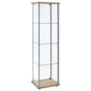 Bellatrix 3-shelf Clear Glass Curio Cabinet Mango