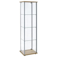 Bellatrix 3-shelf Clear Glass Curio Cabinet Mango