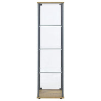 Bellatrix 3-shelf Clear Glass Curio Cabinet Mango