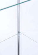 Bellatrix 3-shelf Clear Glass Curio Cabinet Cappuccino