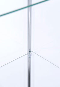 Bellatrix 3-shelf Clear Glass Curio Cabinet Cappuccino