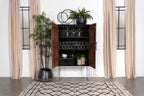 Home & Sleep Outlet - Borman 2-door Home Bar Cabinet Wine Storage Walnut and Black