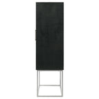 Home & Sleep Outlet - Borman 2-door Home Bar Cabinet Wine Storage Walnut and Black
