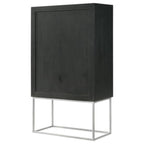 Home & Sleep Outlet - Borman 2-door Home Bar Cabinet Wine Storage Walnut and Black