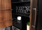 Home & Sleep Outlet - Borman 2-door Home Bar Cabinet Wine Storage Walnut and Black