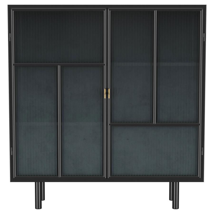Home & Sleep Outlet - Dalia 2-door Accent Storage Cabinet with Shelving Black