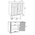 Home & Sleep Outlet - Dalia 2-door Accent Storage Cabinet with Shelving Black