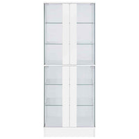 Cabra 4-door LED Curio Display Cabinet White High Gloss