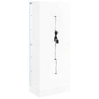 Cabra 4-door LED Curio Display Cabinet White High Gloss