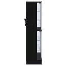 Cabra 4-door LED Curio Display Cabinet Black High Gloss