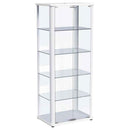 Aero 5-shelf Display Curio Cabinet with LED Lighting White