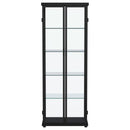 Aero 4-shelf Display Curio Cabinet with LED Lighting Black