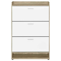 Denia 3-tier Engineered Wood Shoe Cabinet White